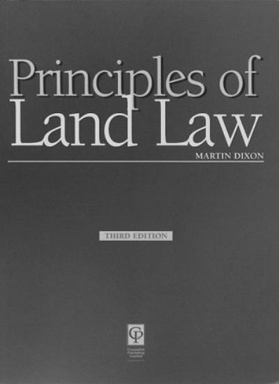 Principles of Land Law (Principles of Law) By Dr. Martin Dixon