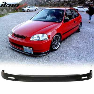 Fits 96-98 Honda Civic EK Mugen Style Front Bumper Lip Chin Spoiler Unpainted PP - Image 1 of 4
