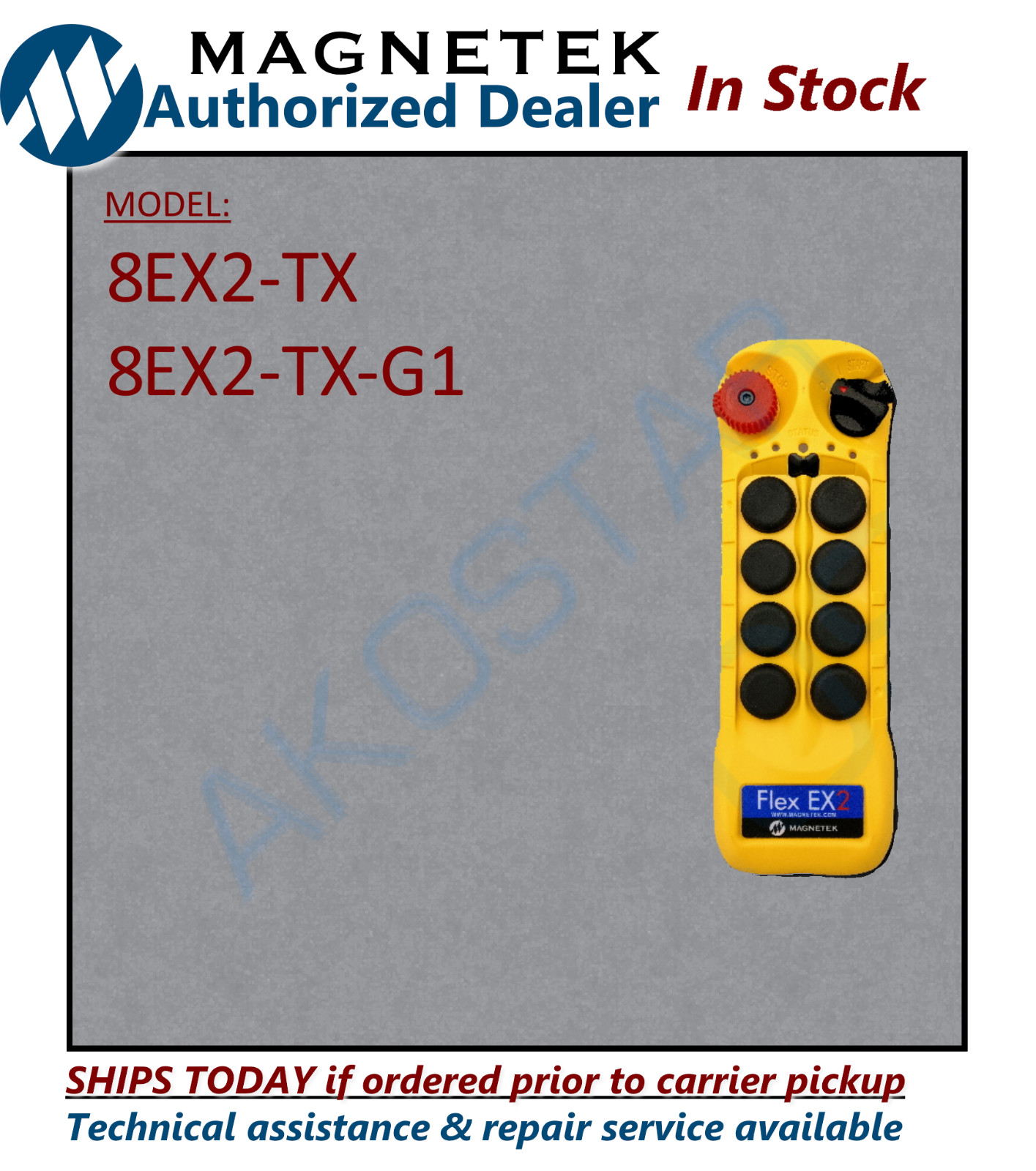 NEW - Magnetek FLEX-8EX2-TX-G1 Gen1 ! - Radio Remote Control unit 0-TXC-05