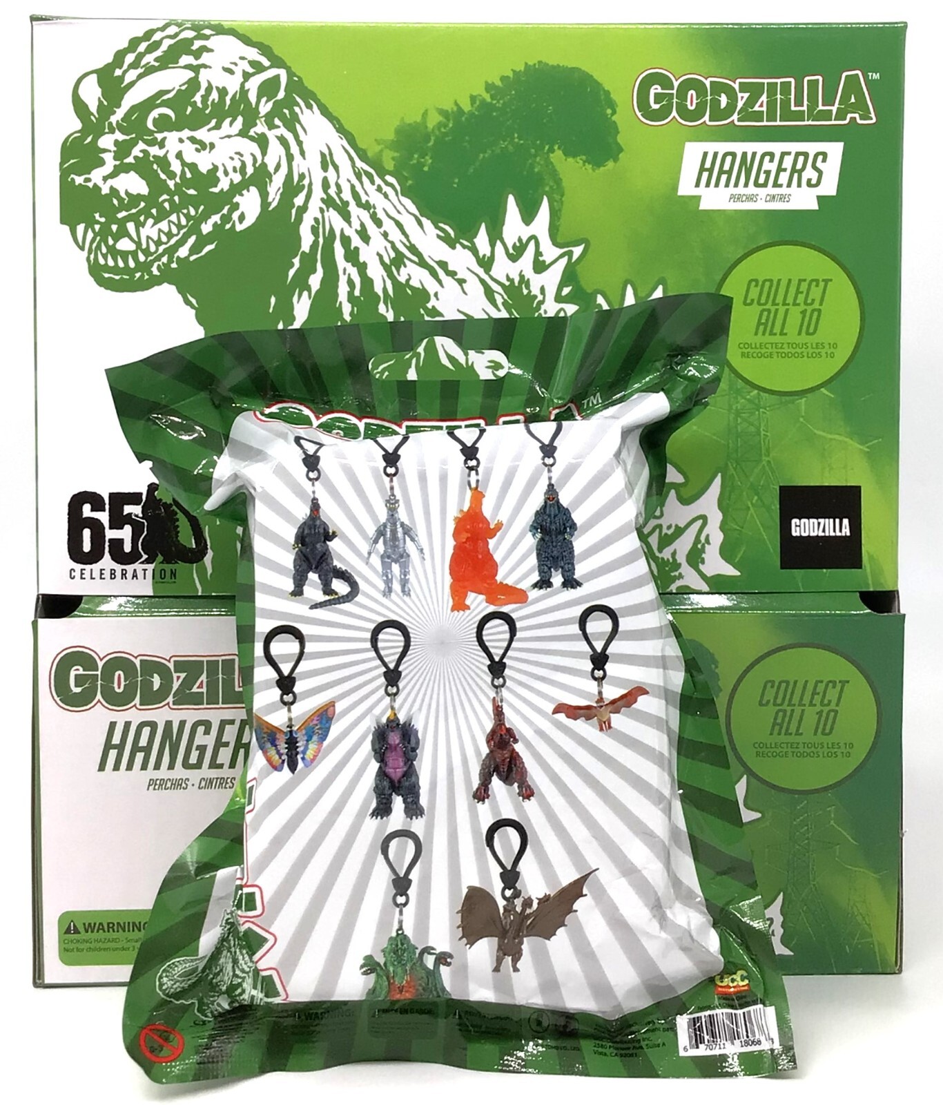Вешалки на 65-ю годовщину Годзиллы x1 Mystery Blind Bag