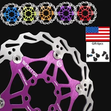 MTB Bike Floating Rotor 160/180/203mm 6 Bolt Front Rear Disc Brake Pad Caliper