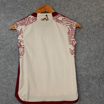 Adidas Mexico 22 Away Jersey Youth Girls XS Maroon White Upcycled