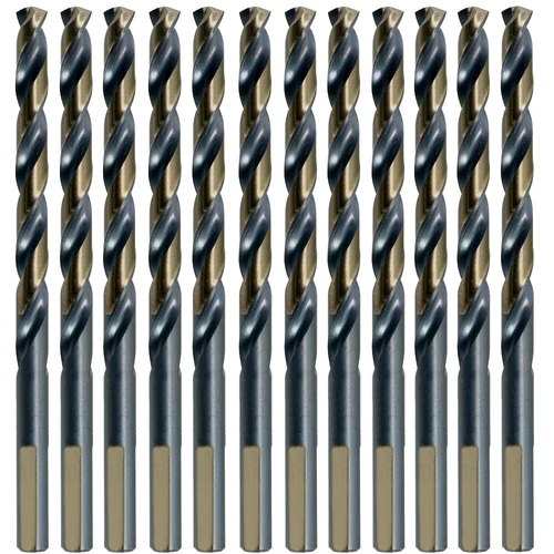 12PCS 3/16" HSS M2 Drill Bits Set Jobber Length Twist 3-Flats Metal Drill Bits