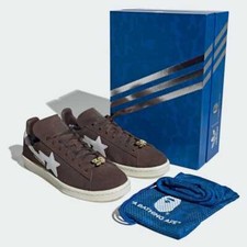 adidas Originals Campus 80s Bape Brown Ftwwht Gold Metallic IF3379 Men Us9