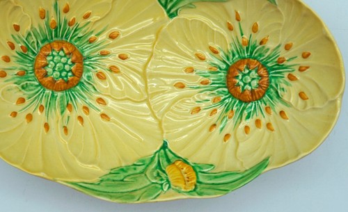 Lovely Art Deco Australian Design Carlton Ware Buttercup Pattern Oval Bowl Dish - Picture 7 of 16