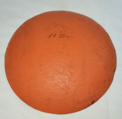 Lebendige Kunst Glasfolie Hängeplatte 7" Orange Rot & Schwarz Wirbel Abstrakt - Bild 2 von 8