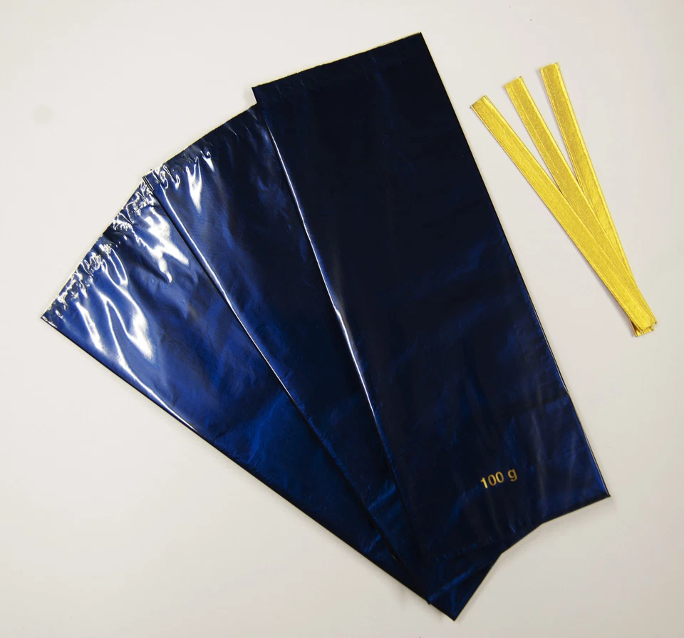 ESOTERIK-VERSAND Teetüten blau, für 100 g, 50 Stück