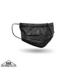 3 Ply Earloop Face Mask - Kids - Black - 90-103KID-BK - 50 Face Masks