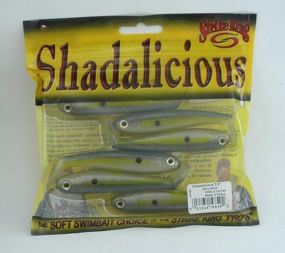 Strike King SHDLC3.5-590 Shadalicious Swimbait 3,5 Zoll 6 Stück Farbe Sexy Shad
