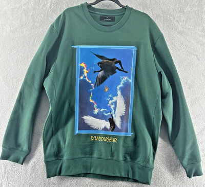 D'Ladouceur Sweatshirt Mens 2XL Richer than Ive Ever Been Green Fallen Angel