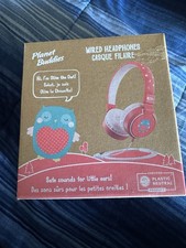 Planet Buddies Olive the Owl Wired Headphones, Adjustable, Pink/White