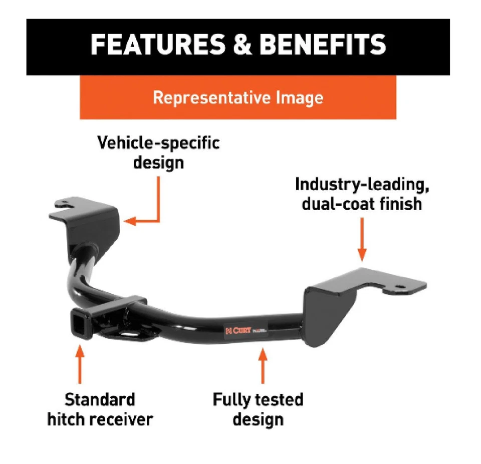 Curt Class 1 Trailer Hitch 11289 For 00-05 Toyota Celica Toyota Echo - Изображение 2 из 4