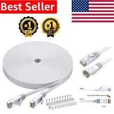 High-Speed 30 FT Cat6 Ethernet Cable with Snagless Connectors - Ideal for Home