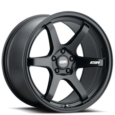 19x10.5'' ESR Wheels AP6 Full Satin Black JDM Style Rims