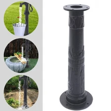 Pitcher Pump Base Black Cast Iron Hand Pump Stand For Yard Garden 22cm*65CM