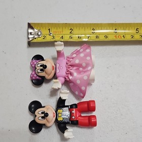 LEGO DUPLO Disney Mickey & Minnie Mouse Minifigures w/ Cloth Skirt Lot of 2