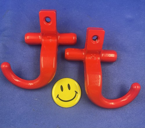 🔥 99-06 Chevy Silverado Tahoe 1500 GMC Sierra Tow Hooks *RED POWDER COATED