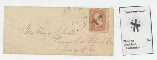 Mr Fancy Cancel Sc 65 S&E PH-F 55 Gingerbread Man Brookfield Ct Cvr #8117B