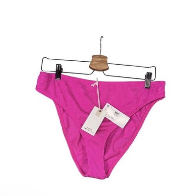 Good American Always Fits Good Waist Bikini Bottoms Womens Sz 5/6 Hawaiian Pink