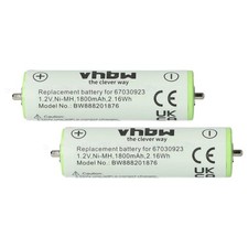 2x Akku für Braun 81704124 81703352 81703353 Contour BT3000 Rasierer 1800mAh