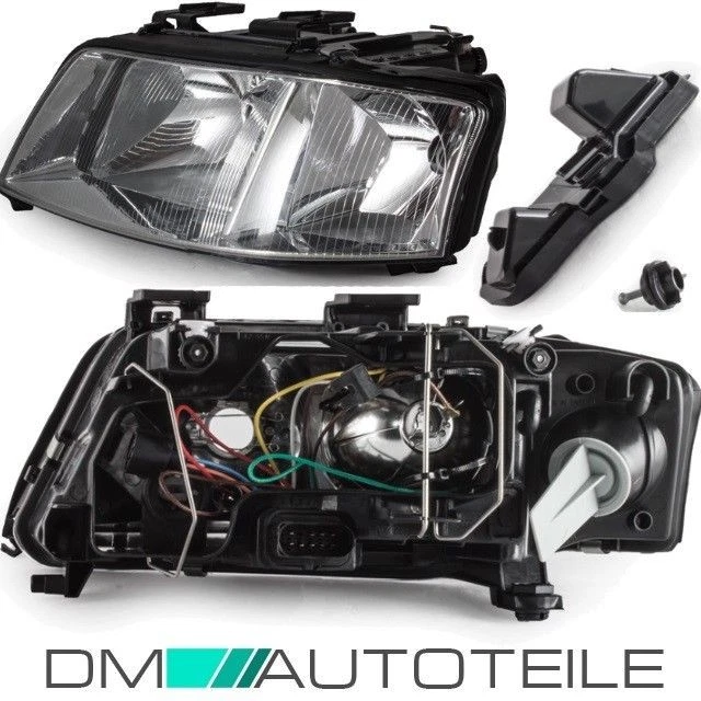 Audi A6 4B C5 Scheinwerfer Set Li. & Re. Klarglas 97-01 XENON DE LINSE GARANTIE - Bild 2 von 4
