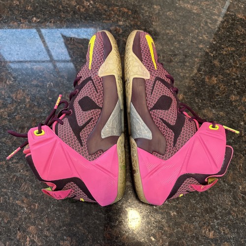 NIKE Lebron 12 GS Double Helix Basketball Shoes GS Sneakers 7Y 38.5 685181-600 - Picture 5 of 8