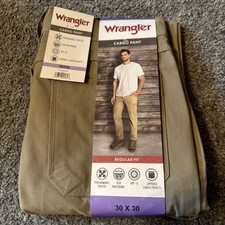 Pantalón cargo Wrangler Tech Tech para hombre - Rendimiento elástico UPF 15 - 30x30 - Tostado