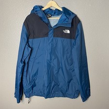 The North Face Men's Antora Jacket -Shady Blue/TFN Black - Size L -NF0A7QEY