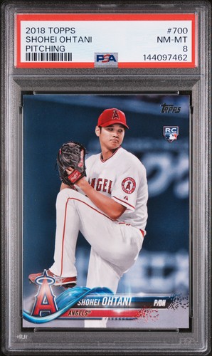 2018 TOPPS PITCHING #700 SHOHEI OHTANI ROOKIE RC PSA 8