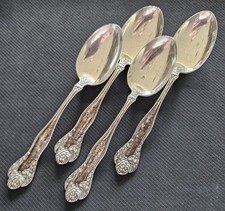 Lot 4 Solid Sterling Silver .925 Small Serving Spoons 184 Grams