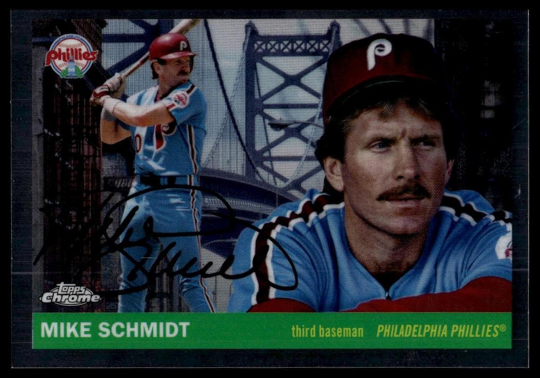 2025 Topps Chrome Platinum #55CV-58 Mike Schmidt 1955 Topps City Variations
