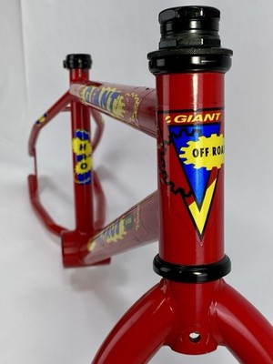 1995 Giant Total Chaos Off Road BMX Frame Fork Set Red Old Mid
