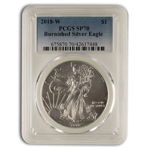 2018-W Burnished American Silver Eagle SP-70 PCGS