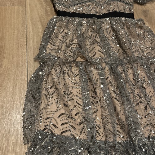 Self-Portrait Women’s Leaf print sequin midi dress UK Size 8 - Picture 4 of 13