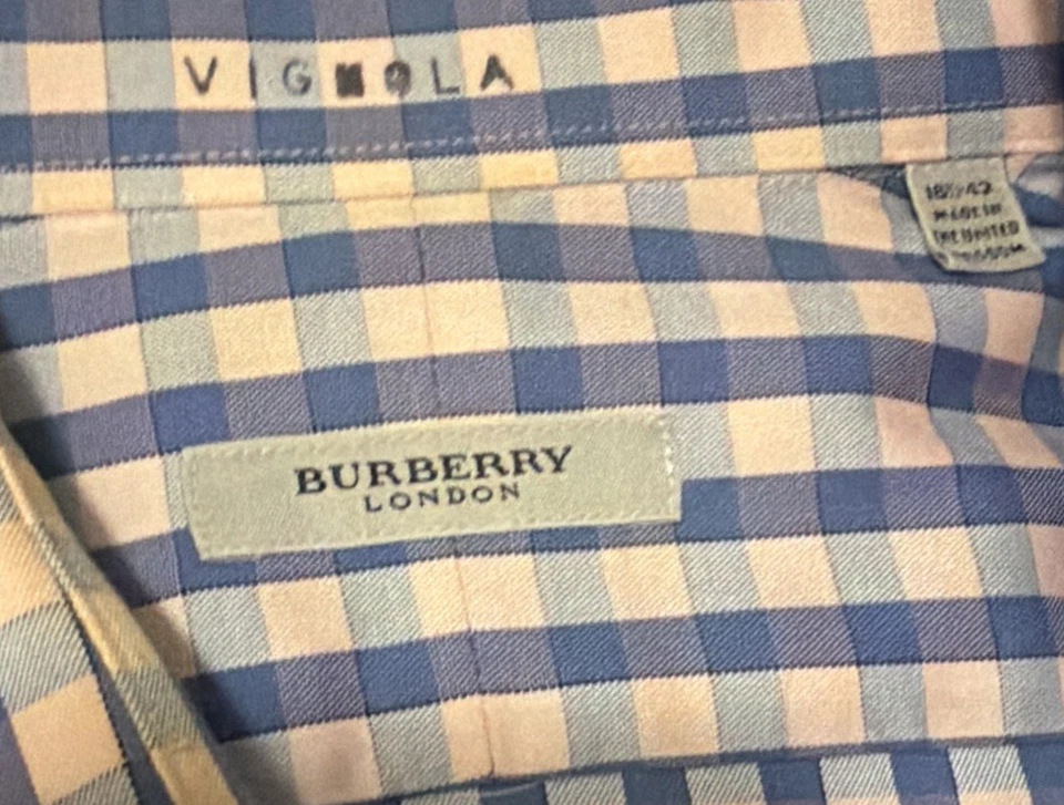 Burberry London Checkered Collar Men's Dress Shirt - Image 2 of 4
