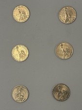 Presidential $1 Coins Lot of 6 Lincoln, Washington, Jackson, Adams, Garfield