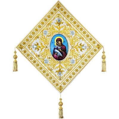 Orthodox Embroidered Epigonation for Priest | Handmade Liturgical Knee Pad