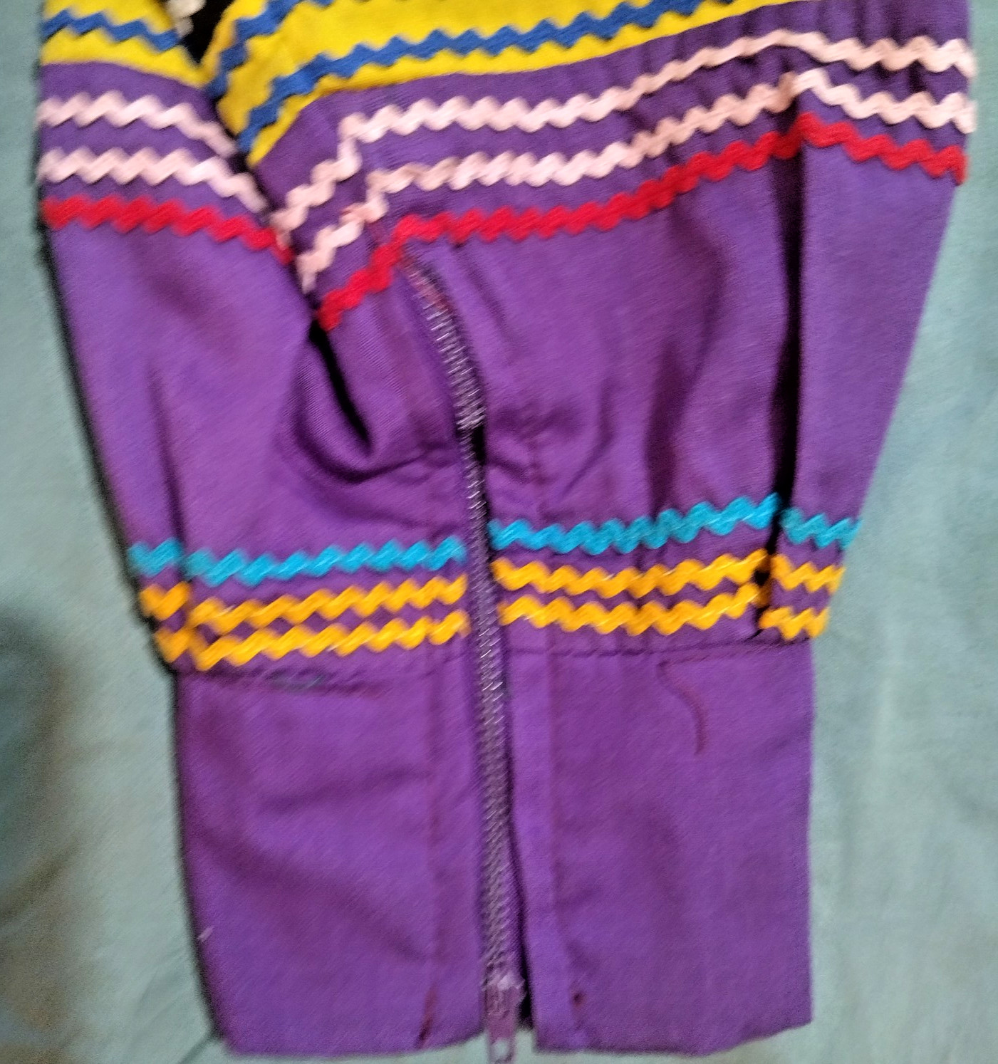1989 Seminole Patchwork Lined Jacket COLORFUL! Si… - image 5