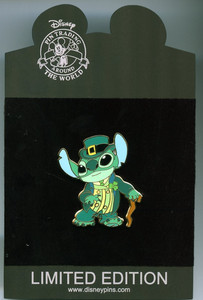 Disney Shopping Green Stitch Leprechaun St Patrick's Day LE 250 Pin 2007