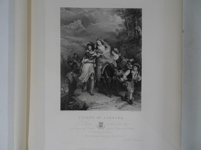 The Escape of Carrara 1855 Print Engraving Charles L. Eastlake Engraved F. Bacon