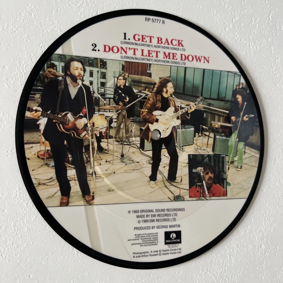 The Beatles - Get Back/Don't Let Me Down 1989 UK Ltd Ed Pic Disc w/List Card EX+ - Image 3 of 4