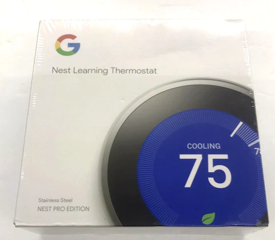 Nest Learning Thermostat 3rd Generation Pro T3008US Stainless Steel New