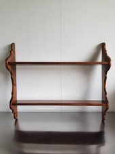 Landhaus Küchenregal Wandregal Regal Weichholz, hübsch geschwungene Seiten, alt