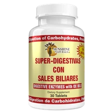 Sunshine Naturals Super-Digestive + Ox Bile Enzymes – 30 Tablets