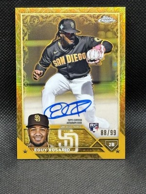 2023 Topps Chrome Gold Eguy Rosario RC AUTO /99