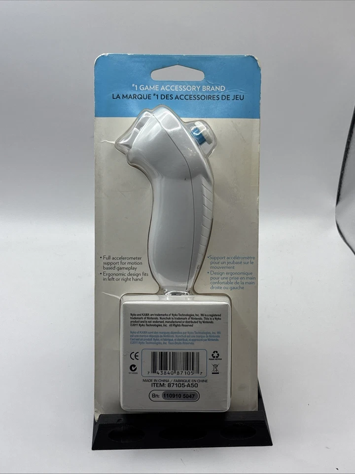 NYKO 87105 Wii U Kama Controller White| 87105-A50, Use w/ Wii Nunchuk Ergonomic - Image 2 of 2
