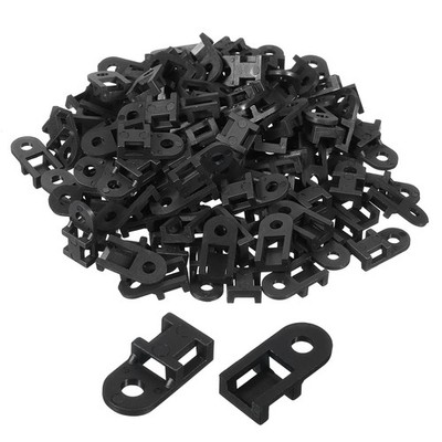 500pcs Cable Tie Base Saddle Type Mount Wire Holder 0.79''x0.38''x0.2'' 0.16'' Dia