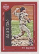 2021 Panini Diamond Kings Short Print Red Framed Ryan Weathers #151 00jz