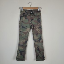 Polo Ralph Lauren Jeans Boy 8 Green Camo Sullivan Slim Casual Preppy Pants Denim