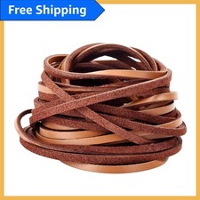5 Yard 3mm Flat Tan Leather Cord for Jewelry Crafting Projects
